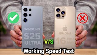 দেখি কে জিতে ! Working Speed Test ! Galaxy S25 Ultra vs iPhone 16 Pro Max