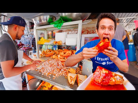 Mexican Street Food!! 🌶️ SPICY DROWNED SANDWICHES in Guadalajara, Mexico!!