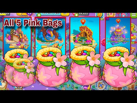 All 5 Pink Bags on Cinemawood Square, Preparation, Pavilion,Special Effects, Family Island Pink Bag