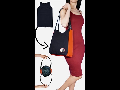 How to Sew DIY Shoulder Bag from Old Mini Jeans Dress easily Miarti👜✂️