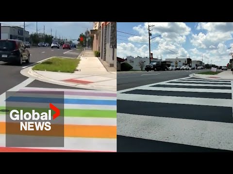 YouTube video thumbnail: Outrage After Florida Officials Paint Over Rainbow Crosswalk Memorial for Pulse Nightclub Shooting
