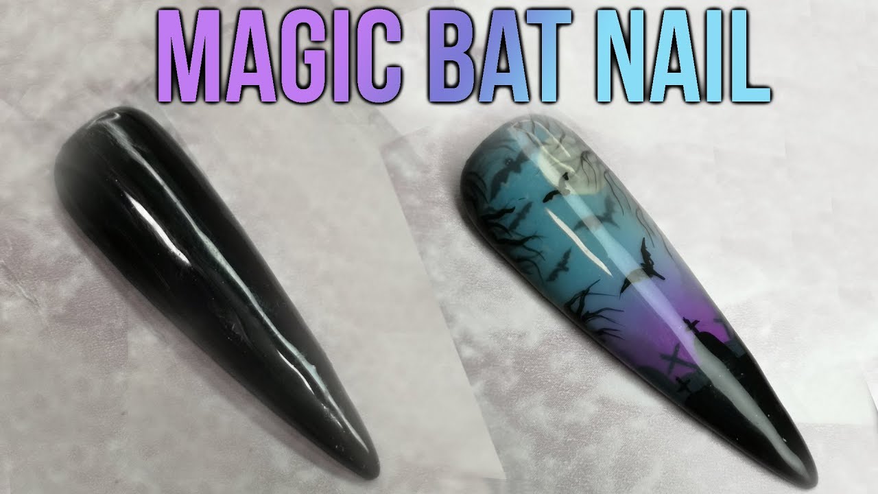 DISAPPEARING/REAPPEARING HALLOWEEN NAIL DESIGN