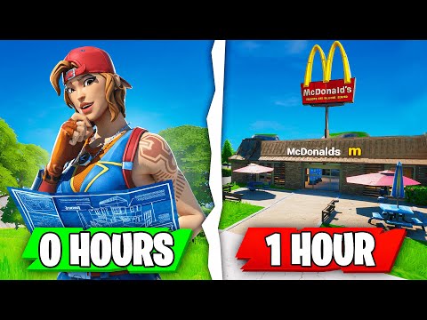 I gave 10 Fortnite players ONE HOUR to build me a RESTAURANT...