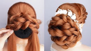 Messy Bun Hairstyle Secrets For Wedding Brides With Long Hair | Easy Hairstyle With Donut