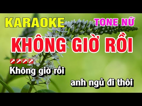 Karaoke Không Giờ Rồi Tone Nữ Nhạc Sống | Nguyễn Linh