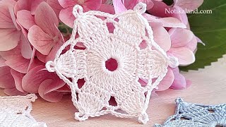 Crochet Flower Motif Tutorial 🌸 Super Easy and Beautiful for Beginners