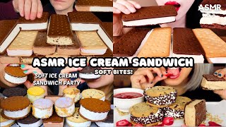 ASMR ICE CREAM SANDWICH CAKES EATING COMPILATION | SOFT BITES!