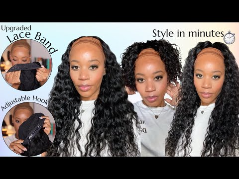 Perfect for SUMMER | Water Wave Headband Wig | UPGRADED Lace Band | Ft. Beauty forever Hair