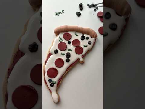 🍕Recipes and supplies linked in my bio #pizza #pizzacookie #cookiedecorating #oddlysatisfying #asmr