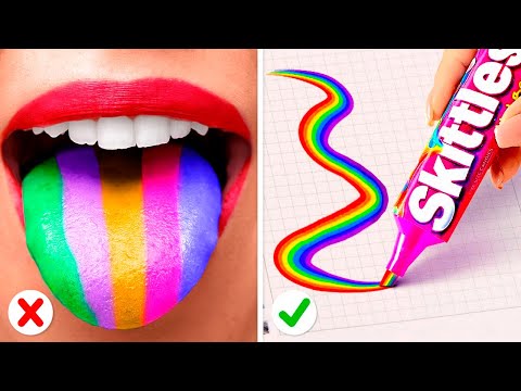 AMAZING ART HACKS EVERY CREATIVE NEEDS TO KNOW || Crazy School Hacks By 123 GO!GOLD