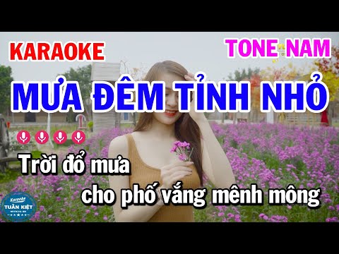 Karaoke Mưa Đêm Tỉnh Nhỏ Tone Nam C#m Nhạc Sống