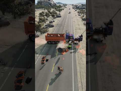 Realistic Highway Car Crashes #333 - BeamNG.Drive