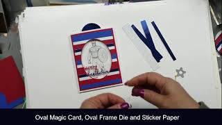 Oval Magic Card, Oval Frame Die and Sticker Paper