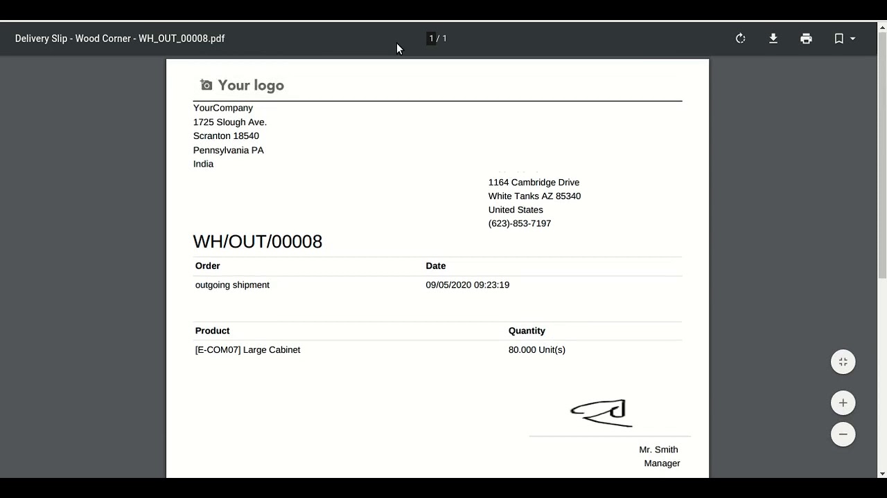 Digital Signature in Sales, Purchase, Invoices, Inventory Odoo | 10.01.2021

