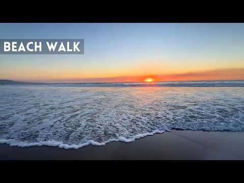 You’re walking along the beach when the sun is setting | Soothing Nature Sounds (Ocean Sounds)