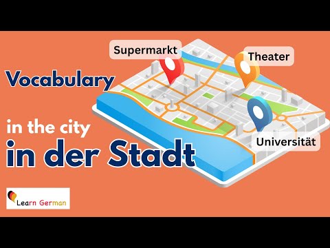 Places in a city in German | In der Stadt | German Vocabulary | Learn German | A1