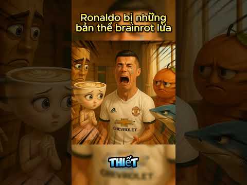 Ronaldo bị brainrot quỷ lừa???! #ai #facts #brainrot #tungtungtungsahur #funny #cr7 #cartoon #bongda