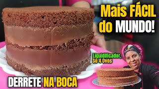A MASSA MAIS FÁCIL do MUNDO! Chocolate no Liquidificador, Só 4 Ovos e Rendimento Surreal! 🤯