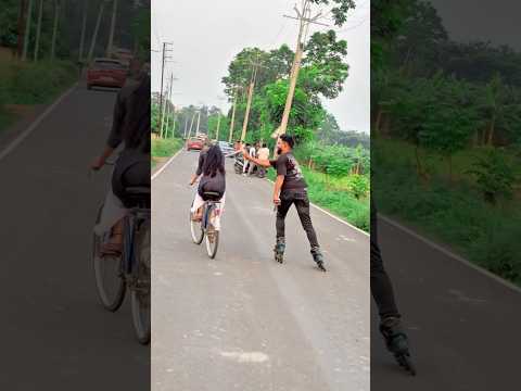 🥶😤 #skating #road #cycle #girl #reaction #funny #shorts #youtubeshorts #viralshort #viralvideo