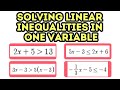 Mastering Linear Inequalities in One Variable