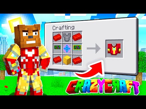 Becoming IRON MAN In Minecraft Crazy Craft