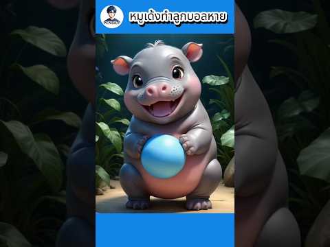 หมูเด้งทำลูกบอลหายการ์ตูนตลกสนุก