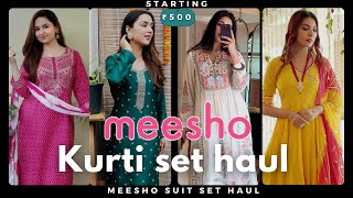meesho kurta set haul under 500 | meesho kurti haul | meesho suit haul | ajio haul | ajio kurti haul