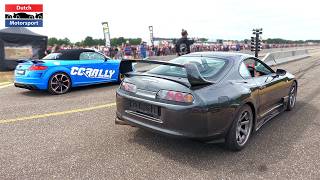 Modified Cars Drag Racing! - 1000HP TT RS, Supra, Beetle Turbo, E30 2JZ, GTR, 1000HP Trackhawk,...