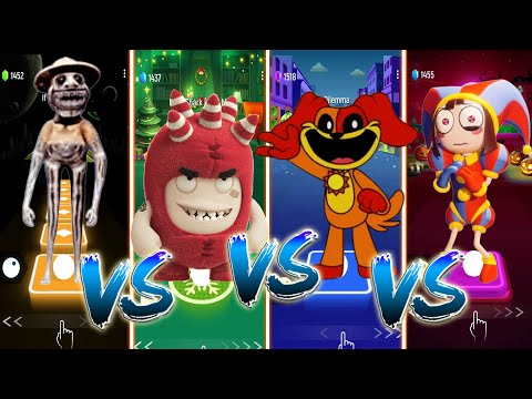 Zoonomaly vs Oddbods vs Poppy Playtime vs Digital circus | Tiles hop edm rush #coffindance #tileshop