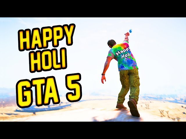 GTA 5 LIVE - HAPPY HOLI Mod Hindi Masti - Hitesh KS