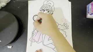 Color a picture of a girl