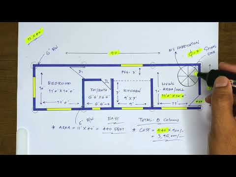 11x40 Ghar Ka Map | 11x40 House Map Design | 11x40 Home Plan Design | 11x40 Makan Ka Naksha