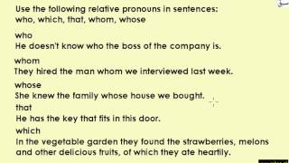 Relative Pronouns (explanation/fill in blanks/make sentences)
