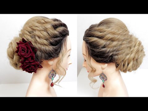 New low bun updo. Wedding Hairstyle For Long And Medium Hair