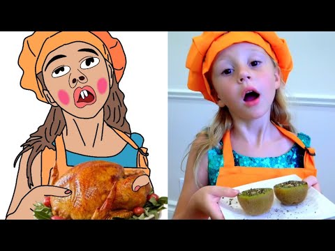 Nastya and Dad Fruit Smoothies Song Funny Cartoon Drawing Meme