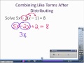 Solving Equations with the Distributive Property and Like Terms