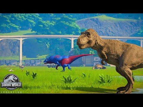 Dino Experts Clash in Trex vs Spider Indominus rex Showdown in Jurassic World Evolution