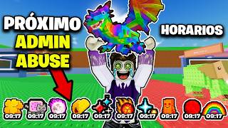 NUEVO ADMIN ABUSE HORARIOS y FECHA 😱 SUERTE INFINITA en ROBA UN BRAINROT