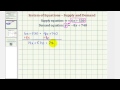 Supply and Demand Equilibrium Concepts