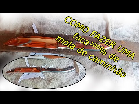 COMO FAZER UMA FACA 100% DE mola de caminhão