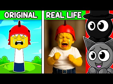 Sprunki OC's vs REAL LIFE (99 Nights In The Forest)
