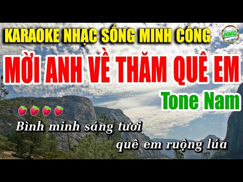 Mời Anh Về Thăm Quê Em Karaoke Nhạc Sống Cha Cha Cha Tone Nam Hay Nhất – Nhạc Sống Minh Công