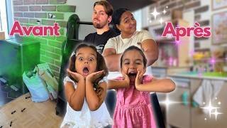UNE SURPRISE INCROYABLE pour nos filles de 3 et 4 ans : Leur propre CUISINE ❤️