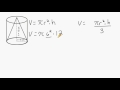 Volume of Cones and Cylinders