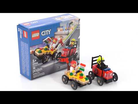 LEGO City Pizza vs Fire Truck review! Soapbox derby on the cheap #NotSponsored 60458