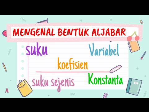 Mengenal bentuk aljabar