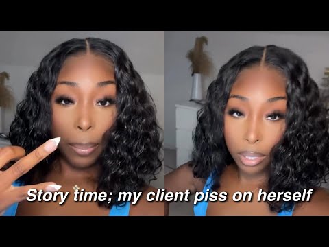 Lash tech vlog: She pissed on herself (hair vlog ) ft. Nadula glues less wig