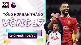 TỔNG HỢP BÀN THẮNG CHỦ NHẬT (22/12) | LIVERPOOL HẠ TOTTENHAM, MAN UTD GÂY SỐC | NGOẠI HẠNG ANH 24/25