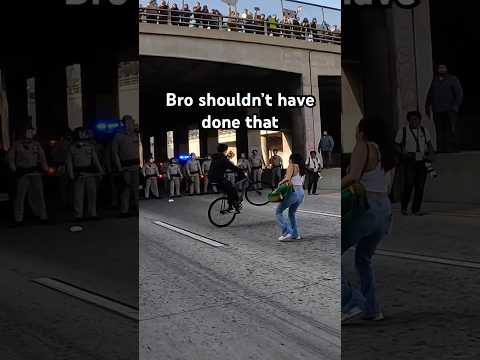 Bro didn’t have to grab him #losangeles #raw #peace #protest