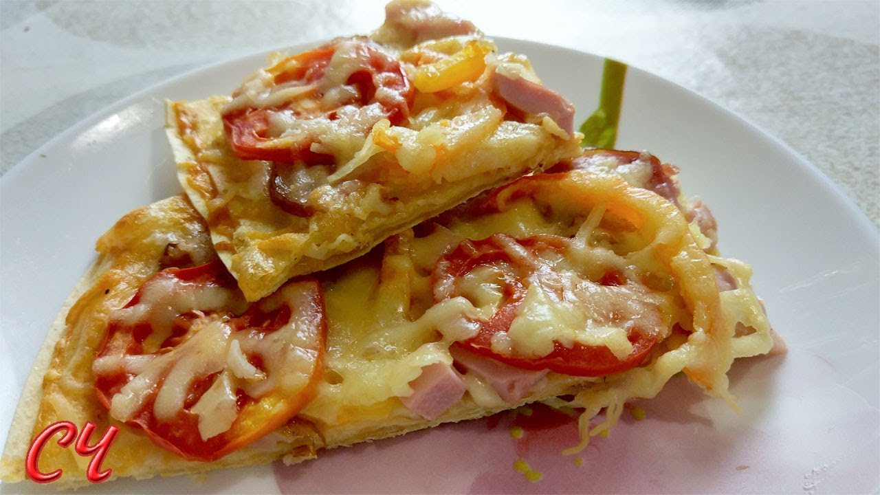 Супер Быстрая Пицца на Лаваше. Вкусная и Хрустящая.